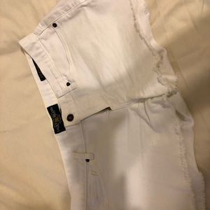 White lucky brand denim stretch shorts